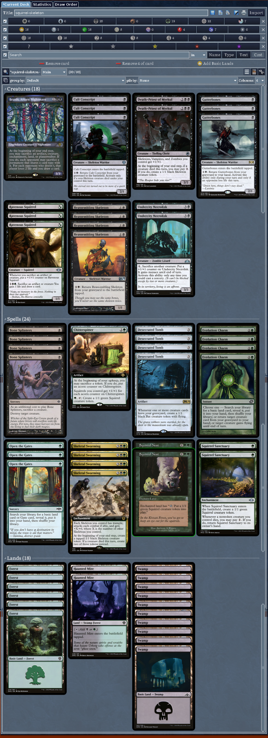 A picture of a Magic the Gathering deck