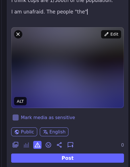  I am unafraid. The people "the"