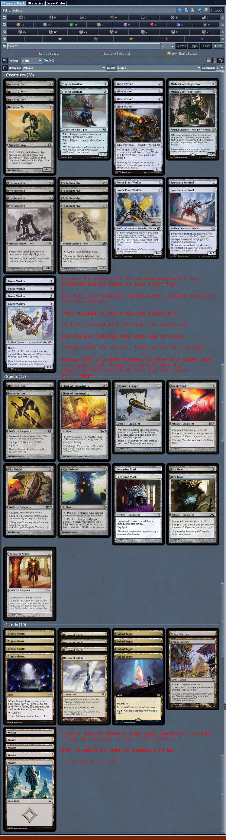 A picture of a Magic the Gathering deck