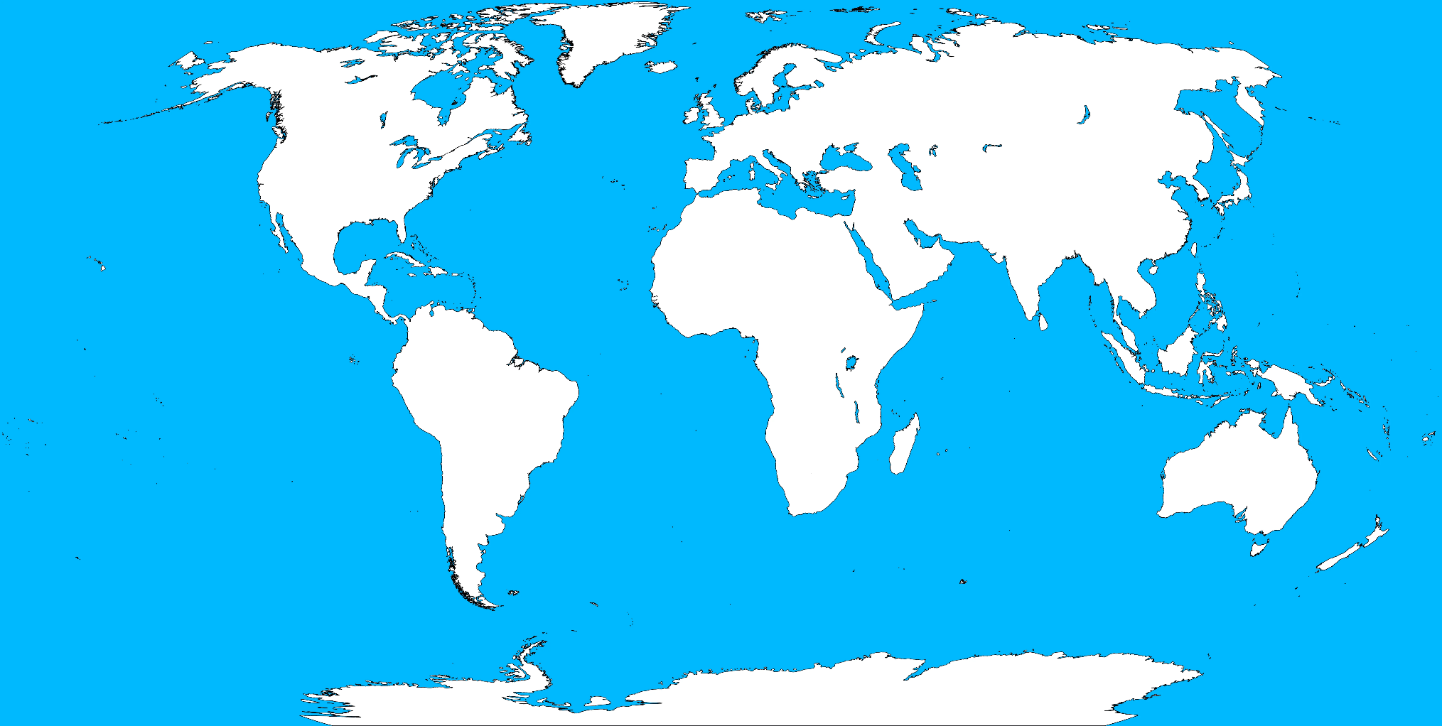 a picture of the Earth with no lines drawn for country borders