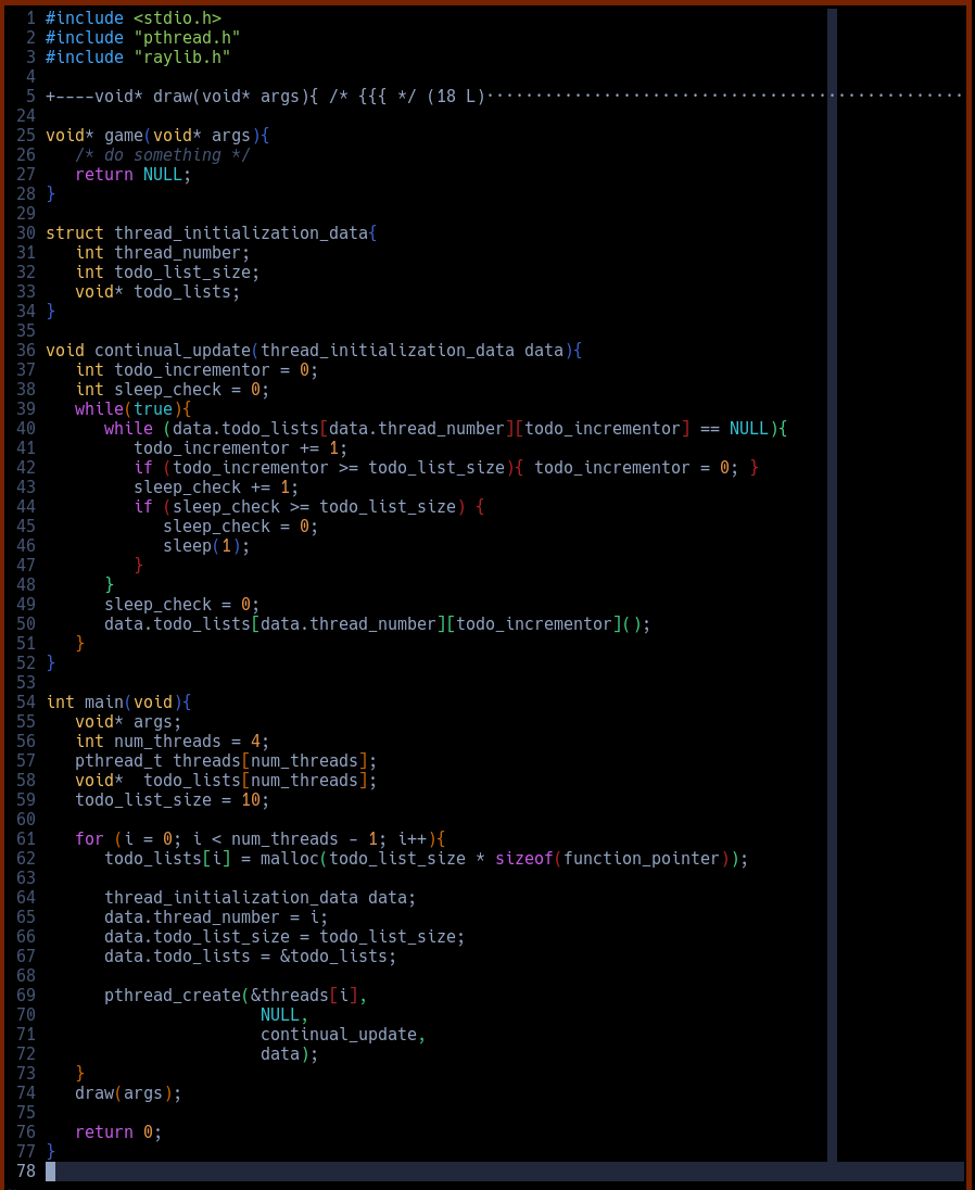 A screenshot of some C code.