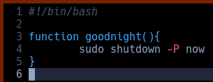 a bash script which shuts down a computer.