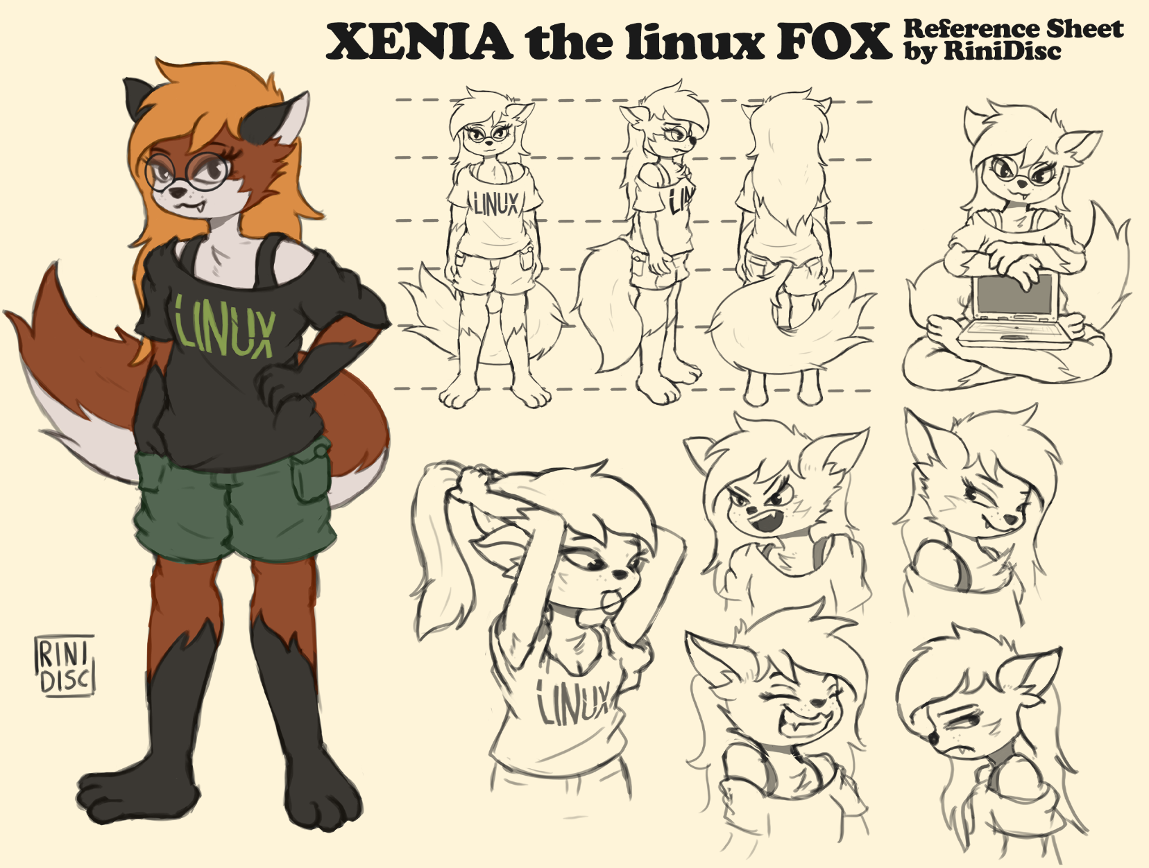 a picture of Xenia with a bunch of reference poses doing cute things like tying her hair back or smiling out of the corner of her mouth