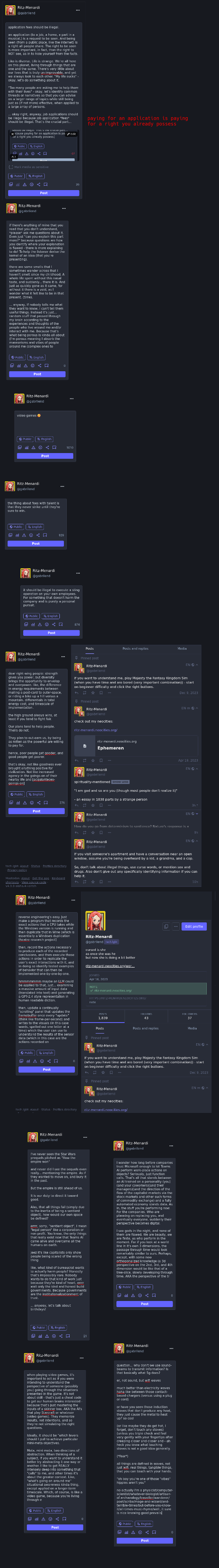 many fediverse posts placed into a single image to be passed around as a bundle for people that the viewer decides might want to see them - y'know, like an artwork.