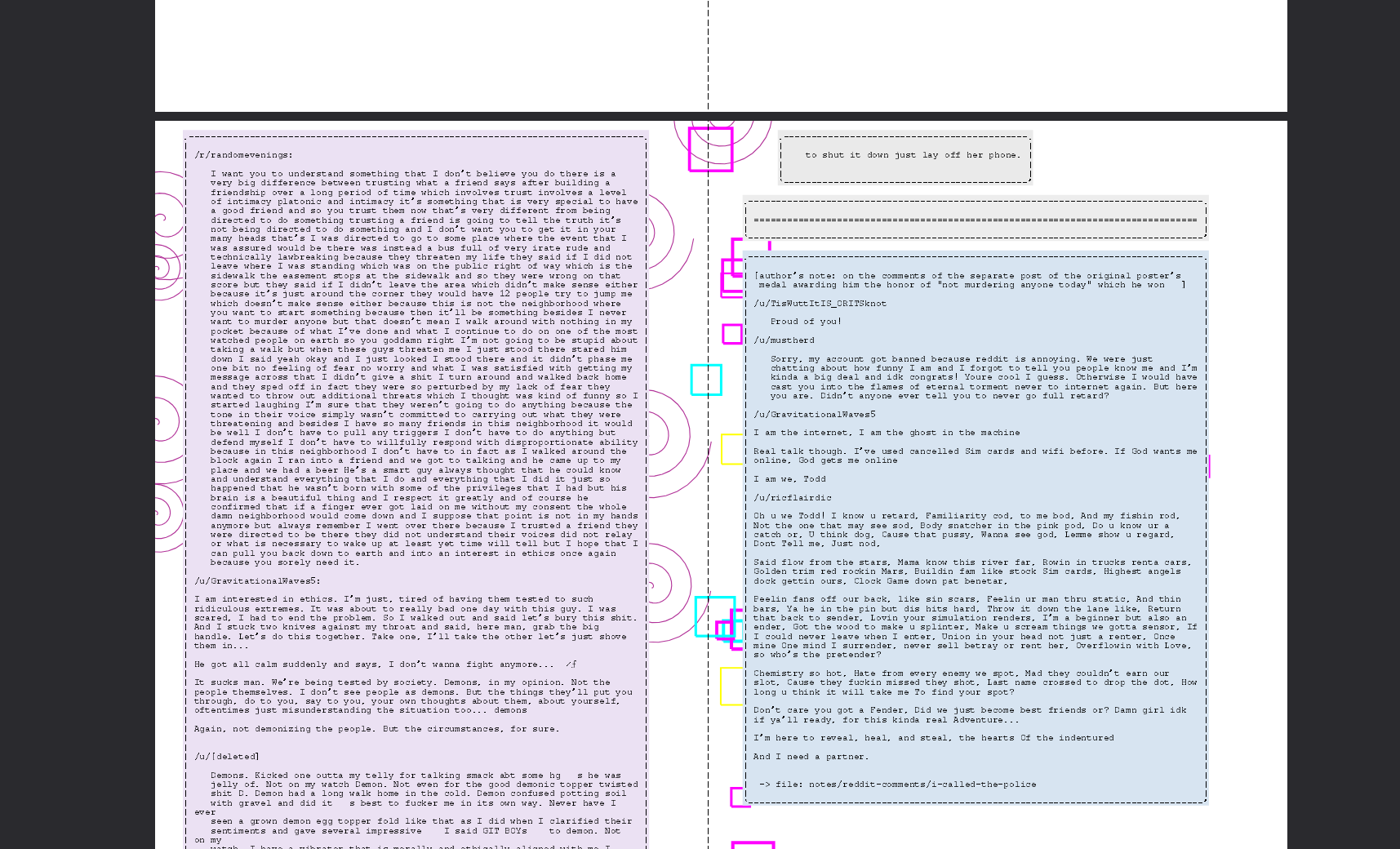 picture of a document with algorithmically generated art