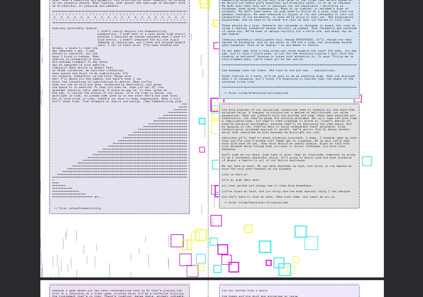picture of a document with algorithmically generated art