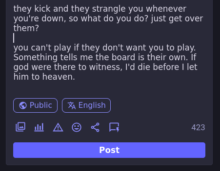 If god were there to witness, I'd die before I let him to heaven. 